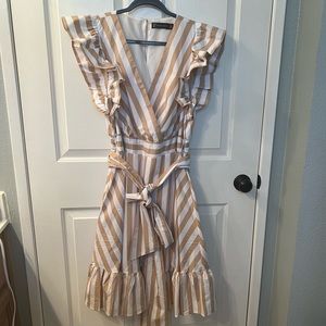 NWOT Striped Ruffle Dress